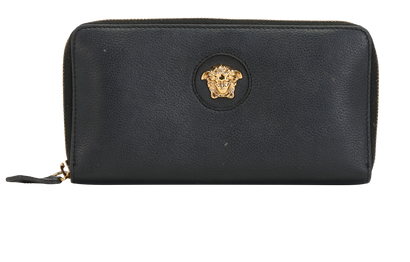 Versace Medusa Continental Wallet, &pound;110, Accessories, Black, Leather, Front view